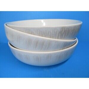 Mikasa Logan Grey 7" Coupe Pasta Bowls Bundle of 3 Discontinued